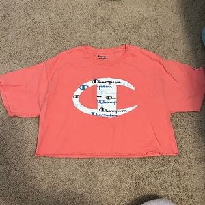 Medium pink Champion crop top